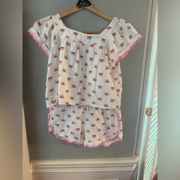 Old Navy Kids Floral Matching Set - White and Pink XL - Picture 11 of 11